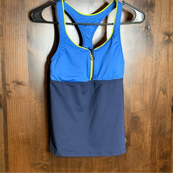 NWT Nike Swim active Tank Top Womens Size S colorblock racerback tankini - Picture 2 of 10